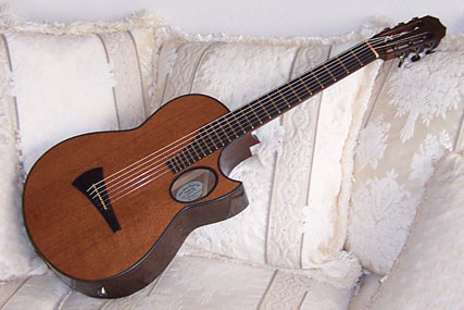 classical guitar with cut-away